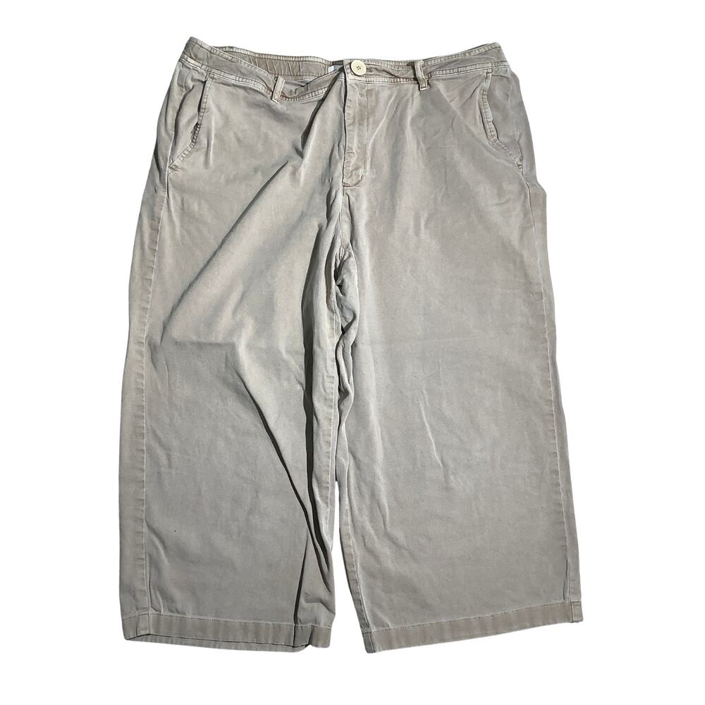 J. Jill Light Khaki Wide Leg Capri Pants Women 15 — Casual, Relaxed, Comfort